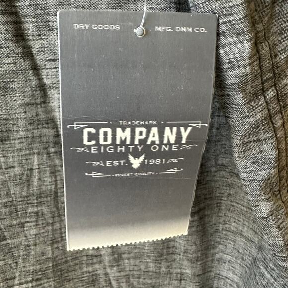 NEW Company Eighty One Button Down Shirt Short Sleeve Flip Cuff Sleeve Black 3XL - Picture 7 of 12